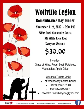 Poster for Remembrance Day Banquet