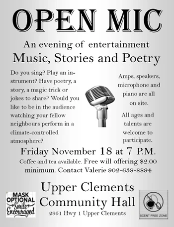Poster for Open Mic Night