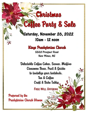 Poster for Christmas Coffee Party & Sale