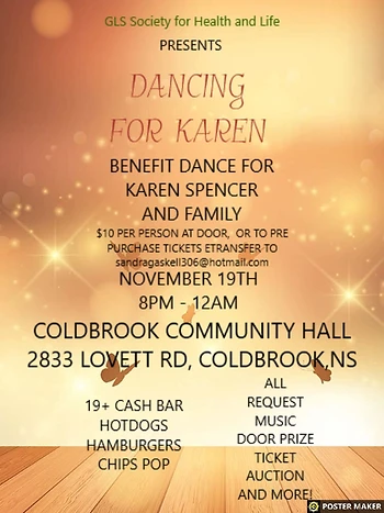 Poster for Benefit Dance, Dancing for Karen