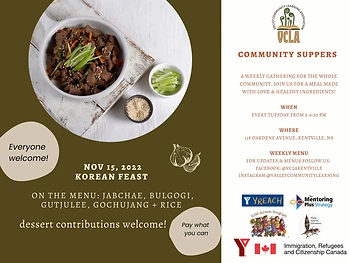 Poster for Community Suppers