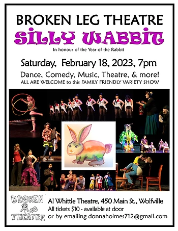 Poster for Broken Leg Theatre - Silly Wabbit