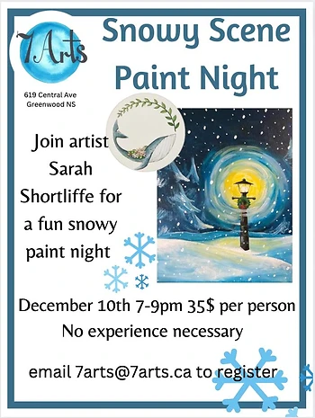 Poster for Snowy Scene Paint Night
