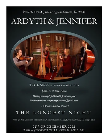 Poster for Longest Night with Ardyth and Jennifer 