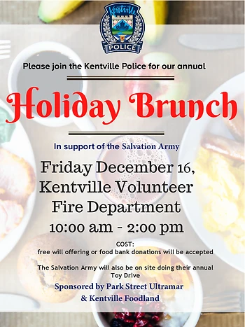 Poster for Kentville Police Holiday Brunch