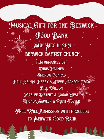 Poster for Musical Gift Fundraiser