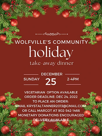 Poster for Community Holiday Dinner