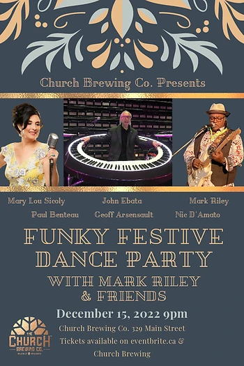 Poster for Funky Festive Dance Party with Mark Riley & Friends