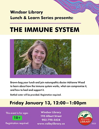 Poster for Lunch & Learn Series Presents: The Immune System