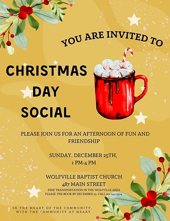 Poster for Christmas Day Social