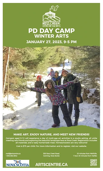 Poster for Winter Arts PD Day Camp