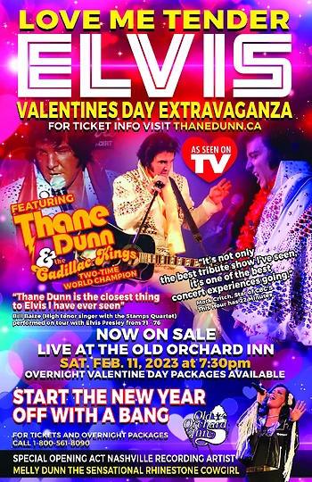 Poster for Love Me Tender ELVIS Valentines Day Extravaganza