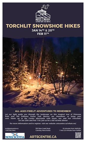 Poster for Torchlit Snowshoe Hike