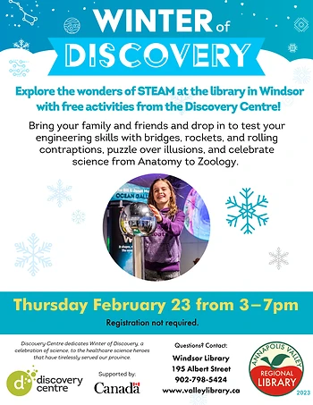 Poster for Winter of Discovery Presented by Discovery Centre