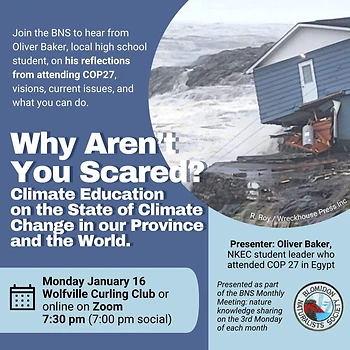 Poster for Why Aren’t You Scared? Climate Education on the State of Climate Change in our Province and the World