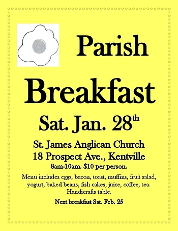 Poster for Parish Breakfast
