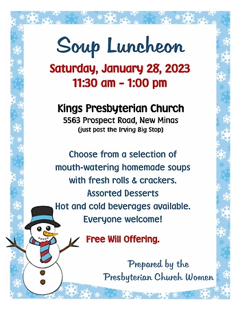 Poster for Soup Luncheon