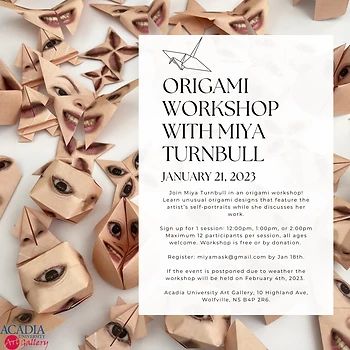 Poster for Not Your Typical Origami Workshop