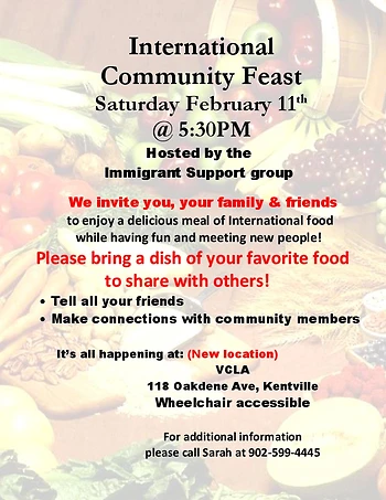 Poster for International Pot Luck Dinner
