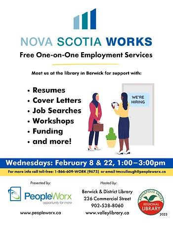 Poster for Nova Scotia Works Employment Services