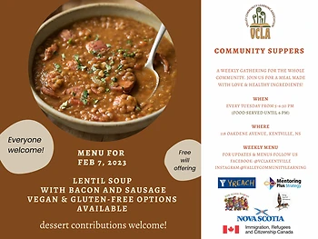 Poster for Community Supper