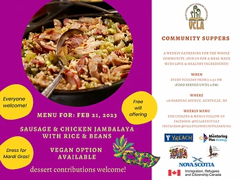 Poster for Community Supper