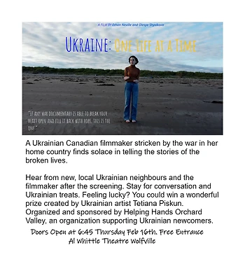 Poster for Ukraine: One life at a time