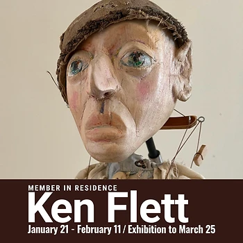 Poster for Art Talk: From Photography to Puppetry, Ken Flett