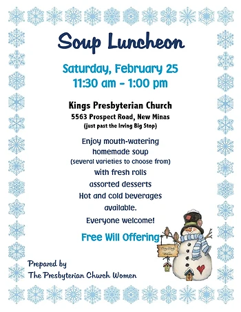 Poster for Soup Luncheon