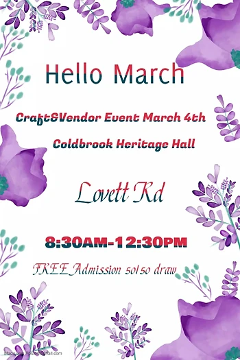 Poster for Hello March Craft & Vendor Event