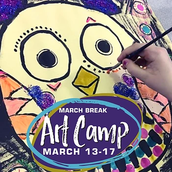 Poster for ART CAMP with Becky Thompson