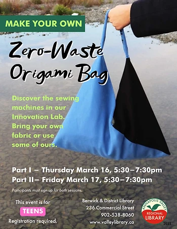Poster for Zero Waste Origami Bag