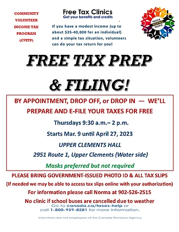 Poster for Tax Prep and Filing