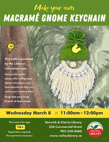 Poster for Macramé Gnome Keychain