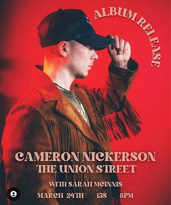 Poster for Cameron Nickerson with Sarah McInnis