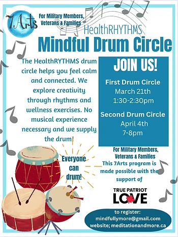 Poster for HealthRHYTHMS Mindful Drum Circle