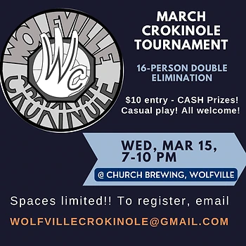 Poster for Crokinole Tournament