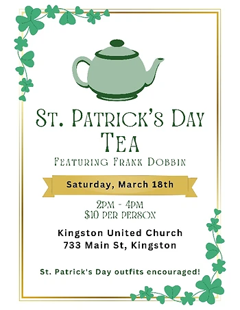 Poster for St Patrick's Day Tea