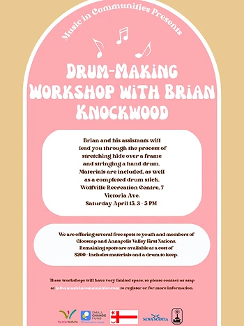 Poster for Drum Making with Brian Knockwood