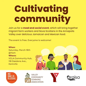 Poster for Cultivating Community Meal & Social