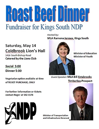 Poster for Roast Beef Dinner Fundraiser