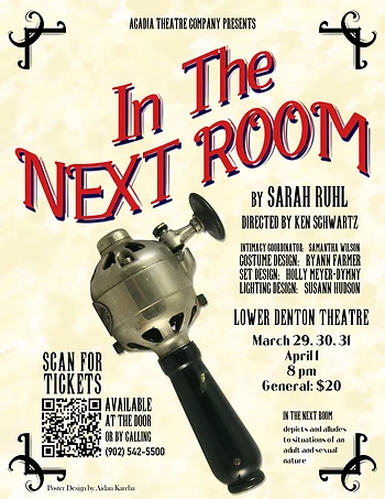 Poster for In the Next Room, by Sarah Ruhl