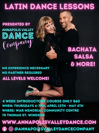 Poster for Latin Dance Lessons