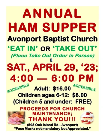 Poster for Ham Supper
