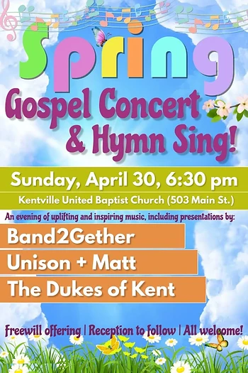 Poster for Spring Gospel Concert & Hymn Sing