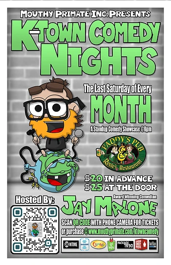 Poster for K Town Comedy Night with Jay Malone