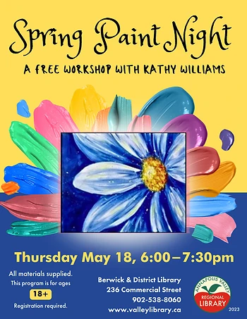 Poster for Spring Paint Night