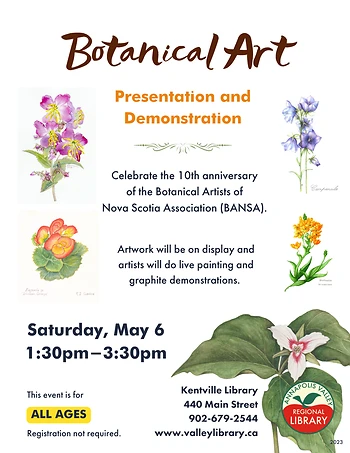 Poster for Botanical Art Presentation and Demonstration