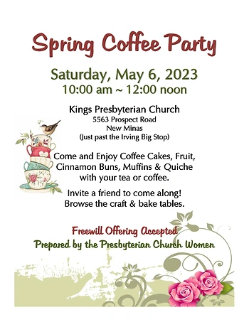 Poster for Spring Coffee Party