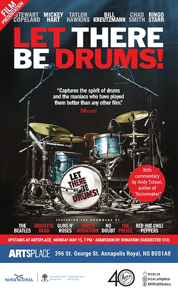 Poster for Let There Be Drums! Film with commentary by Andy Tolson